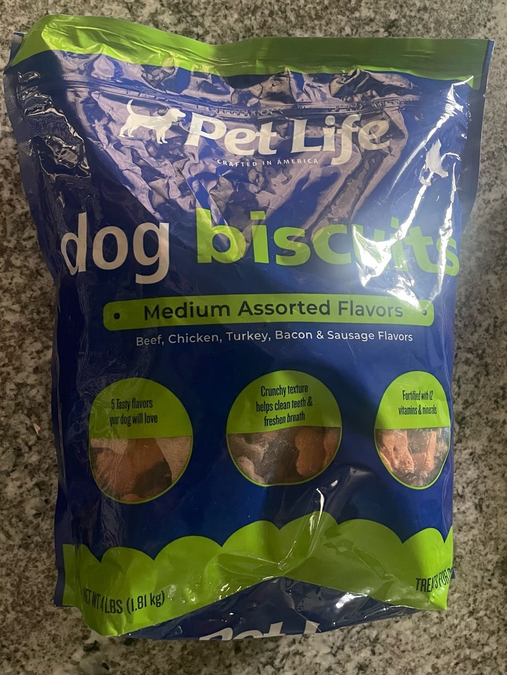 Pet Life 4lbs. Medium Assorted Flavors Dog Biscuits